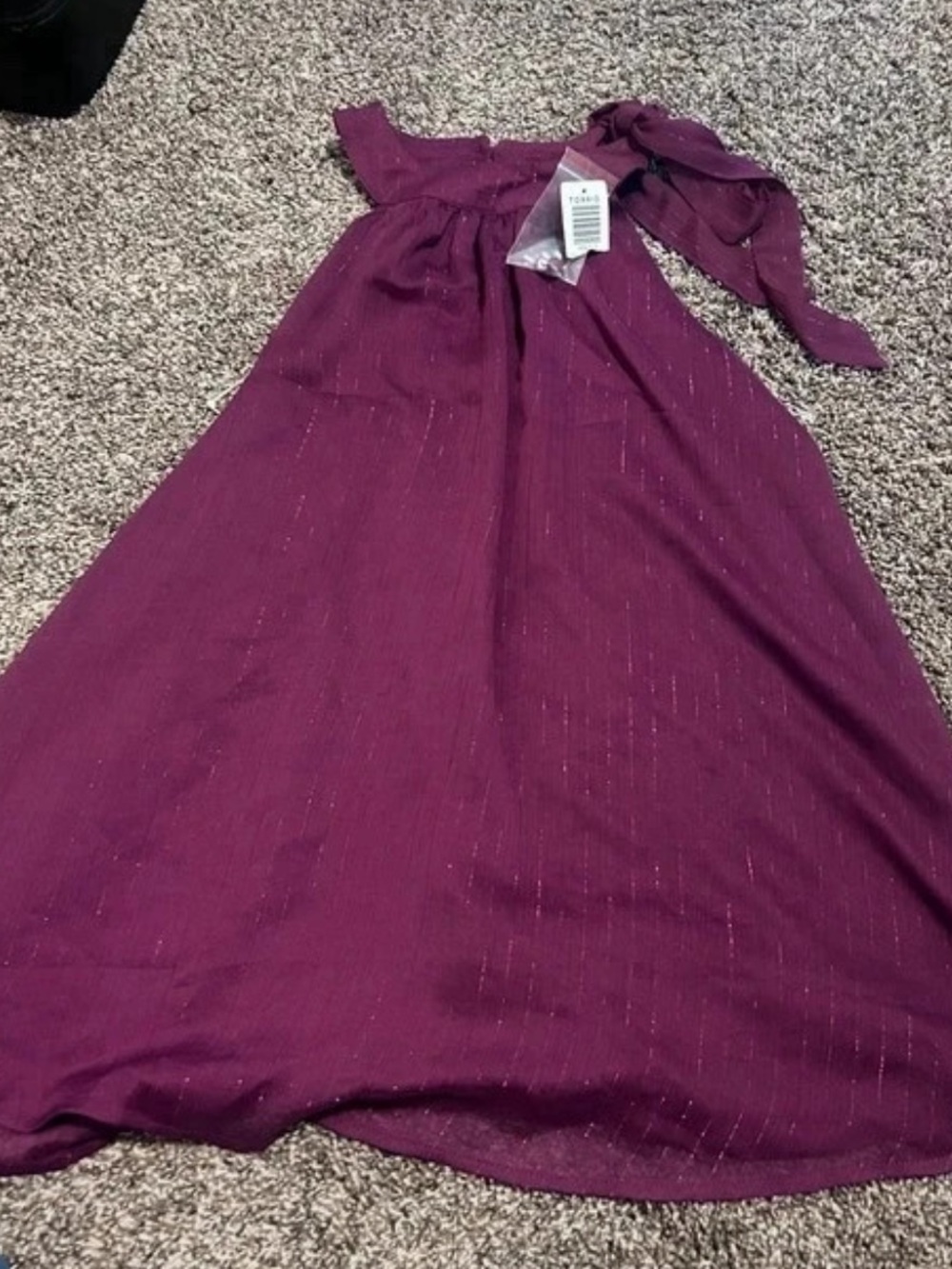 torrid Plum Sleeveless Blouse with Neck Tie